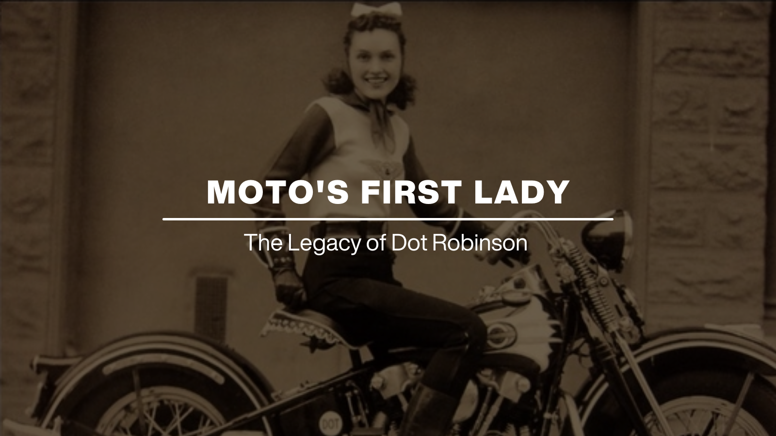 dot Robinson: motorcycle racing's First Lady