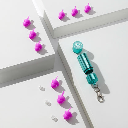 Festival PRO earplugs, filters and Carrying case layout