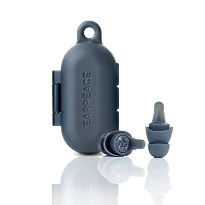 earpeace everyday navy case upright and  two navy earplugs #color_navy